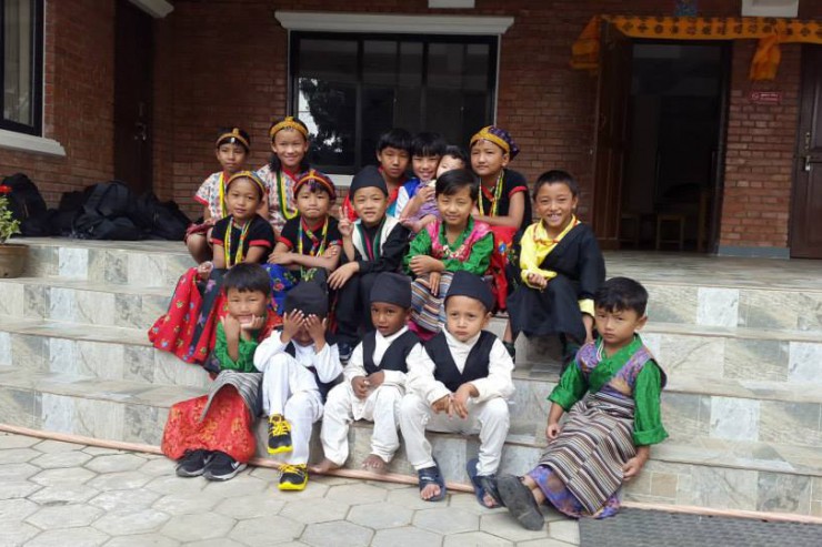 Groupe d'enfants au centre Sagarmatha